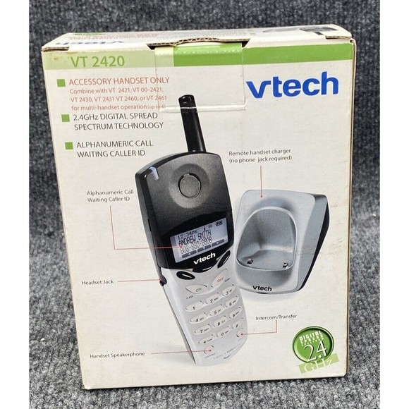VTech VT 2420 2.4 GHz Single Line Expansion Handset VT2421 VT2430 VT2460 VT2461 - Picture 3 of 7